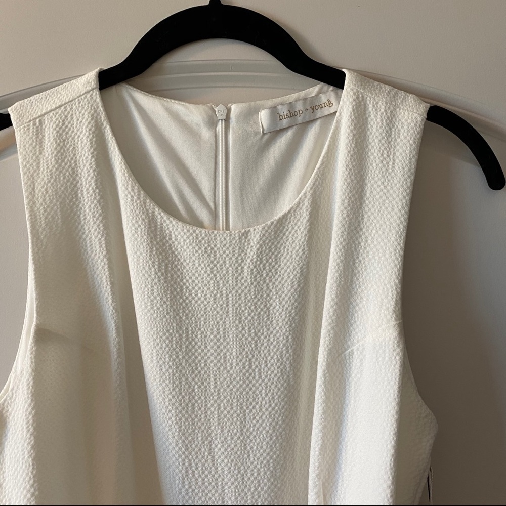 Bishop + Young Wide-Leg Cream Tie-Waist Jumpsuit Pants Size S - Picture 4 of 5